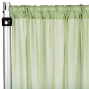 Chiffon Curtain Drape 12ft H x 118" W Panel - Sage Green