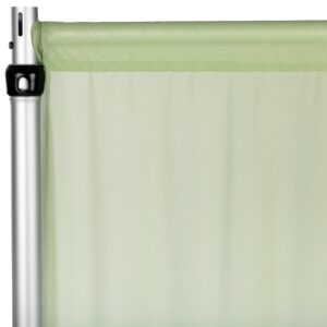 Alternative view of Chiffon Curtain Drape 12ft H x 118" W Panel - Sage Green